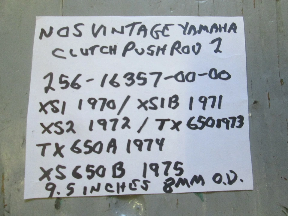NUEVO DE COLECCIÓN YAMAHA, XS1 / XS2 / TX650 EMBRAGUE VARILLA DE EMPUJE 2, 256-16357-00-00  Foto 2 de 4