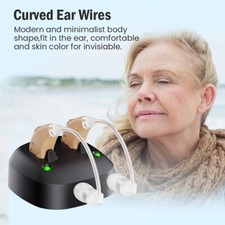 JINGHAO Rechargeable Hearing Amplifier   18H Battery, Noise Reduction  Comfort