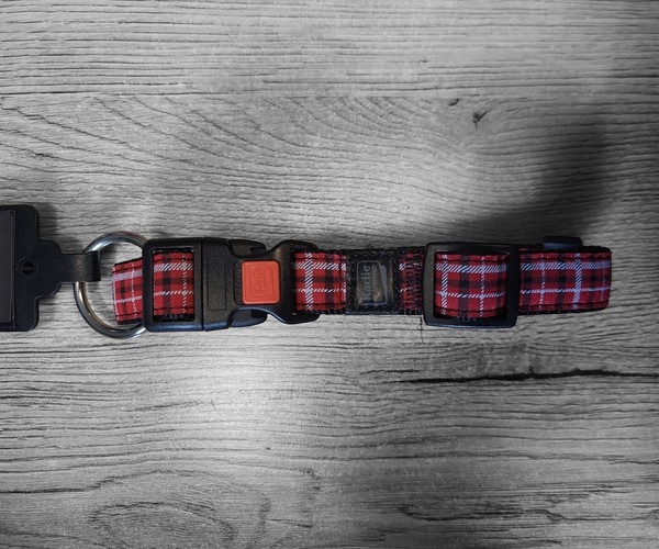 Hundehalsband,Tartan,Karlie, Gr.M,45-55Cm,Rot Karriert,Zugentlastung,Halsband,π-image