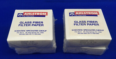 2 PKGS OF 2 BOXES EACH AHLSTROM PAPER FILTER GRADE 141,2.4CM 50 CIRCLES PER BOX