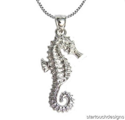 New .925 Sterling Silver Seahorse 