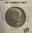 1967 KENNEDY 40% SIILVER HALF DOLLAR PHILADELPHIA MINT CIRCULATED NICE COIN #157