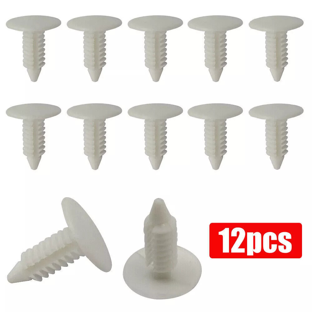 12Pcs Car Parts Bumper Plugs Fastener Front License Plate 6-7mm Holes Cover Trim