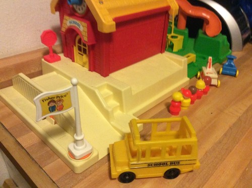Vintage Fisher Price Little People #2550 SCHOOL - Afbeelding 4 van 12