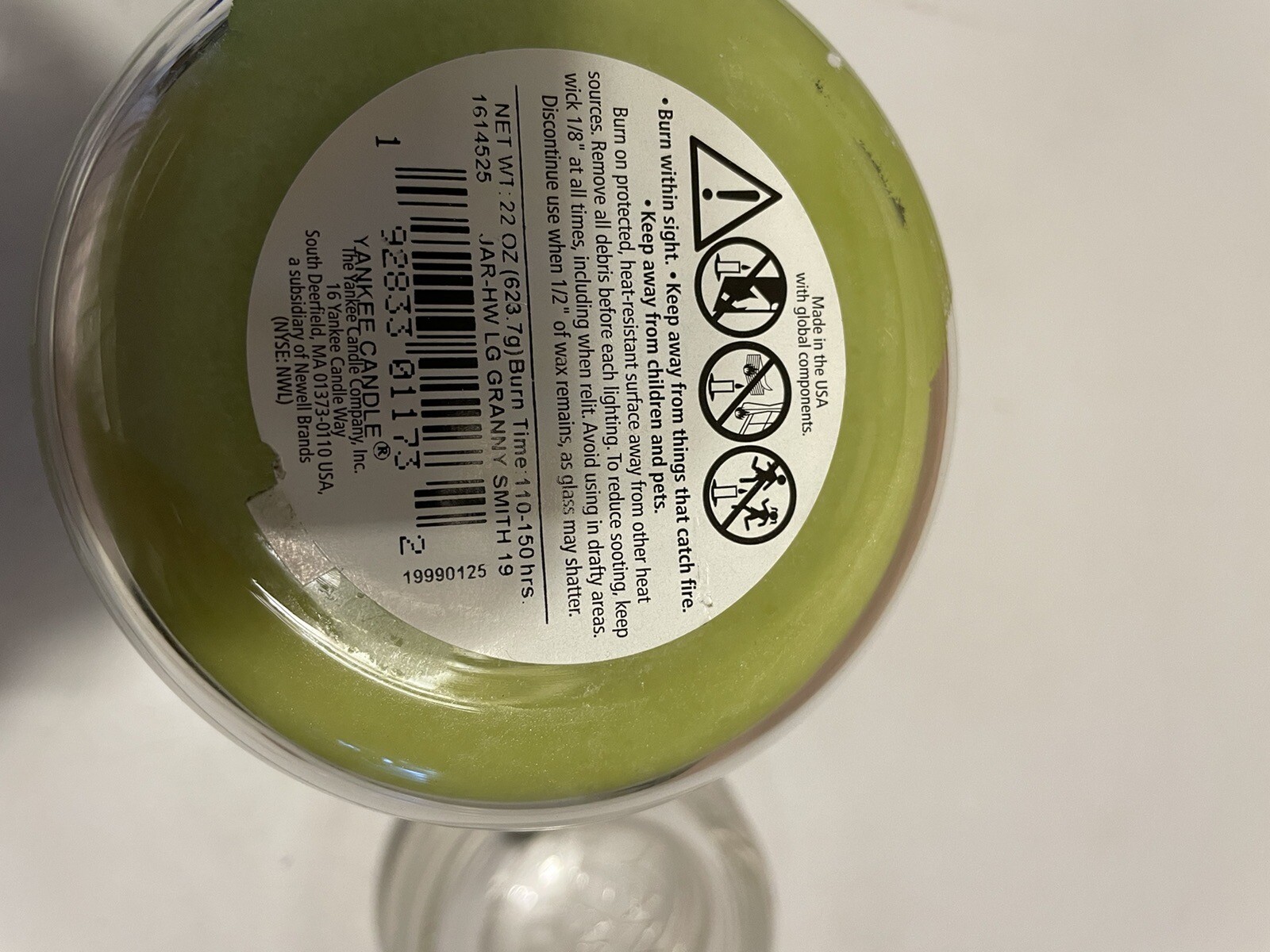 Yankee Candle Granny Smith, Large Jar Candle 22oz Brand New Retired HTF