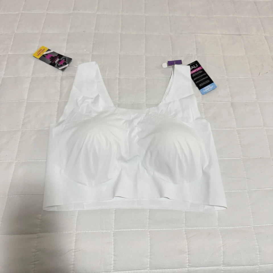 Sutiã Hanes Bali Intimates Preto 2XL Tecido Conforto Legal Sem Alça Deslizante NOVO - Imagem 2 de 4