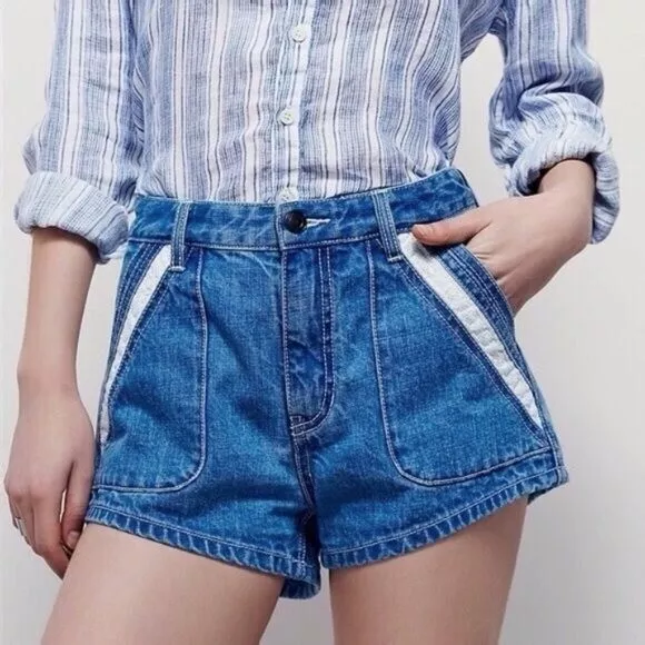 Free People Sweet Surrender High Rise Denim Shorts 27 eBay