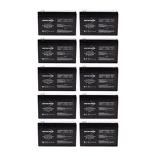 12V 7Ah F1 SLA Sealed Lead Acid Rechargeable Battery - 10 Pack