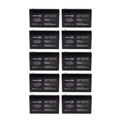 12V 7Ah F1 SLA Sealed Lead Acid Rechargeable Battery - 10 Pack