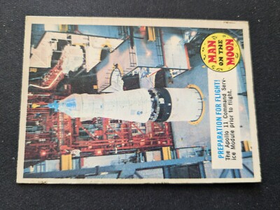 1969 OPC Man On The Moon Card # 26A Preparation for Flight (VG/EX