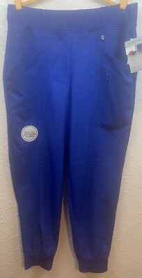 NWT ClimateRight Cuddl Duds Scrub Jogger Pants Size L Large Royal Blue  7-Pocket