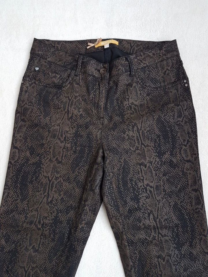 BiBA Stretch Hose DE 36 S Braun Brown NEU NEW Tierdruck Animal Print TOP Pants - Bild 4 von 4