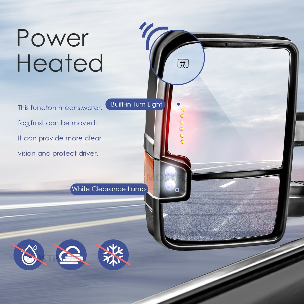 Power Folding Towing Mirrors For 2014-2018 Chevy Silverado & GMC Sierra - Heated With LED Lights - View #6
