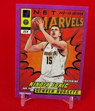 Nikola Jokic PURPLE NET MARVELS Press Proof 2021-22 Donruss Basketball Nuggets