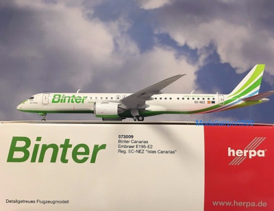 Herpa Wings 1:200 Embraer E195-E2 Binter Canarias EC-NEZ 573009 Modellairport500