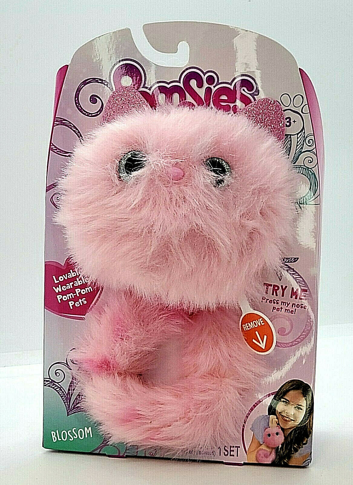 New arrival Pomsies Blossom Plush Interactive Cat Light 2021 Pink Up