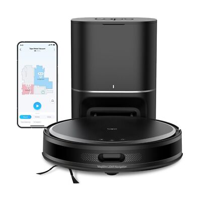 Tapo Ultra-Slim LiDAR Smart Navigation Robot Vacuum and Mop with Self-Emptyin...
