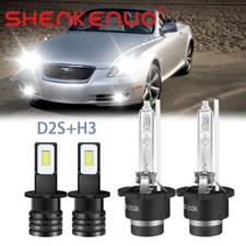 For Lexus Sc430 2002-2005 Hidled Headlight Low Beam Fog Light Kit D2s H3 4x