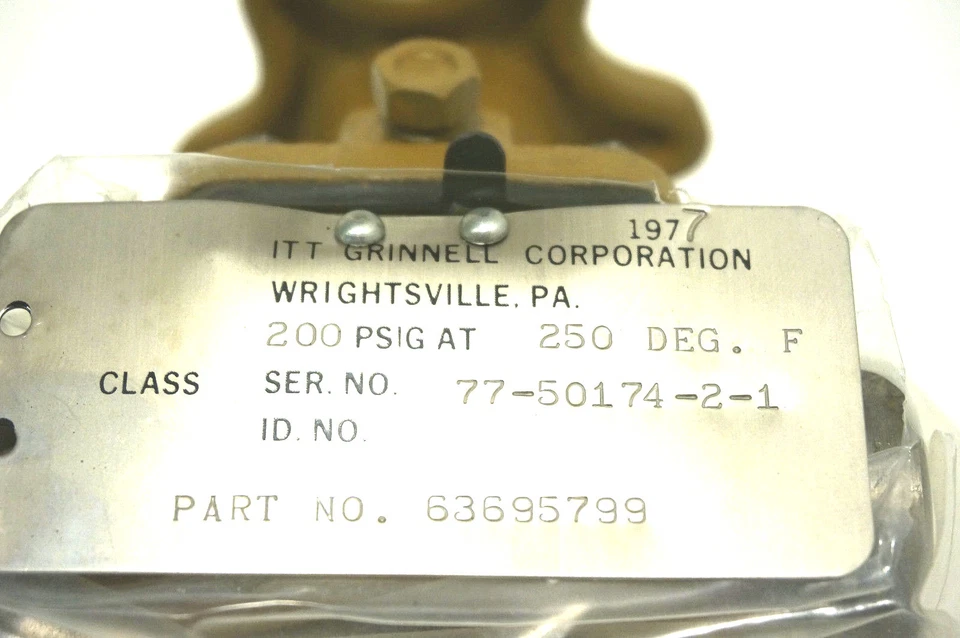 NEW ITT GRINNELL 63695799 VALVE 200PSIG - Image 3 of 3