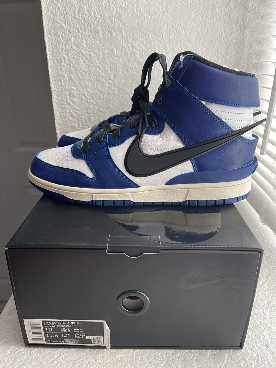 Nike Dunk High Ambush Deep Royal CU7544-400 Size 10 Men DS NEW | eBay