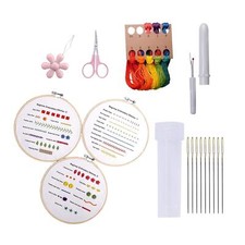 Embroidery Stitch Practice Kit Different Stitches Patterns and Color Threads