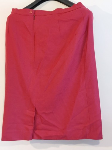 Eastex Heirloom Collection Women's Red Wool Skirt Suit Size 14,Used Vgc - Picture 10 of 10