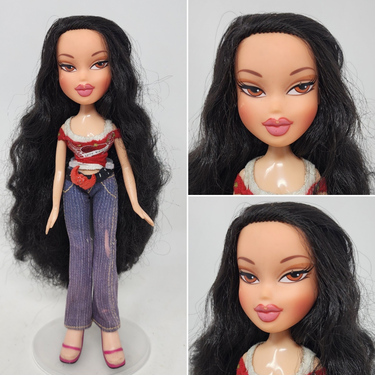 MGA Bratz Friend Doll Brown Eyes Long Wavy Hair Asian Nude L