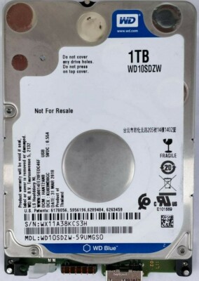 WD10SDZW-59UMGS0 dcm: HANT2ANB, 31-MAR-2018 SN: WX11 THAILAND 1TB, USB 3.0