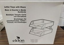 New Eldon Stacking Side Load Paper Inbox Letter Tray With Risers