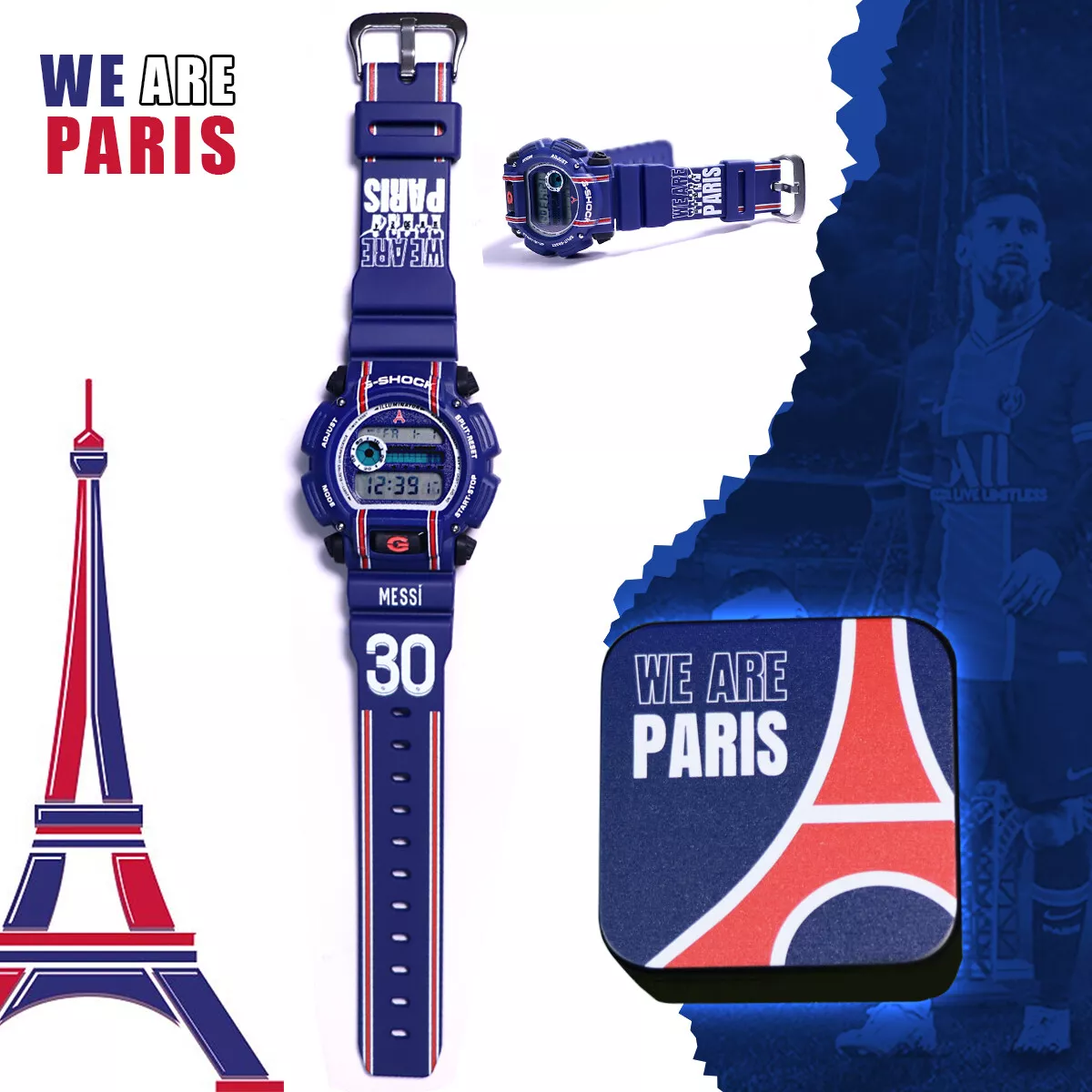 Customized Design PSG We are Paris Shock Resistance DW 9052 G