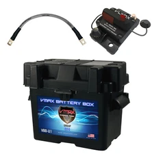 Trolling Battery Box Kit: Marine U1 Box, 9" Cable, Circuit Breaker for Boats