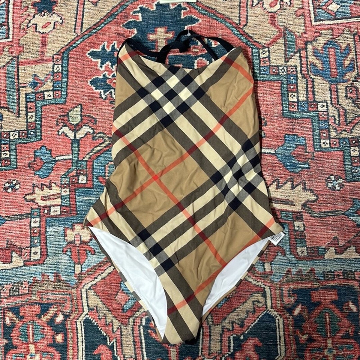 NWT Burberry Alagnon Swimsuit in Archive Beige IP Check size