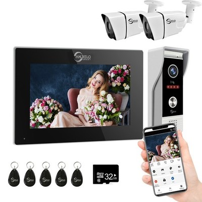 1080P Doorbell Camera,2PC10Inch Full Touch Monitor,3 in 1 Unlock,TUYA WiFi Smar