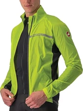 NEW Castelli SQUADRA STRETCH Cycling Jacket Windproof - XL - LIME GREEN FLUORO