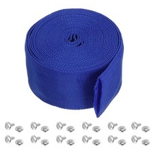 2.4" 20FT Schutzschlauch Manschette Polyester Faserkabel Schutzh&uuml;lle Blau