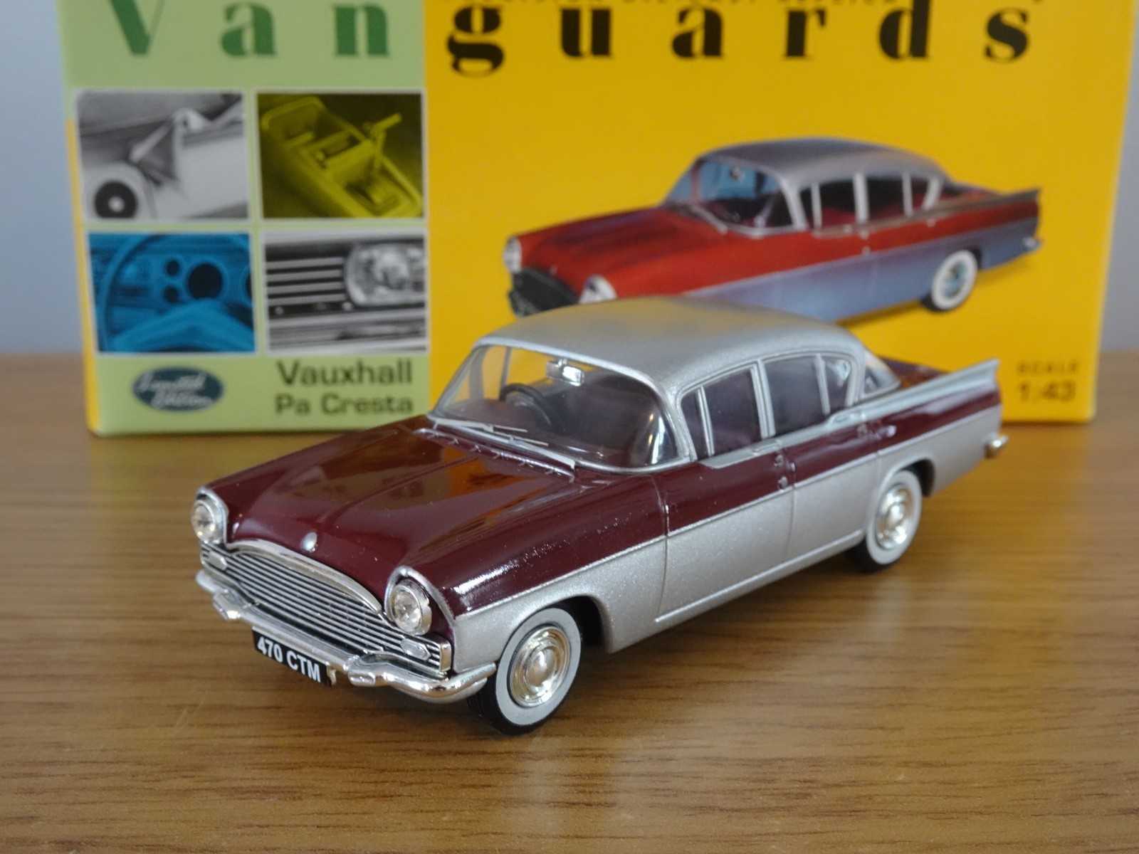 CORGI LLEDO VANGUARDS VAUXHALL PA CRESTA MAROON & SILVER CAR MODEL VA06403 1:43
