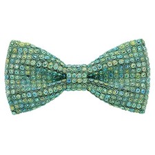 Rhinestone Bow Ties for Men, Men  s Sequin Bow Ties Pre-tied Green - Style 1
