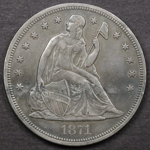 1871 Seated Liberty Dollar - AU