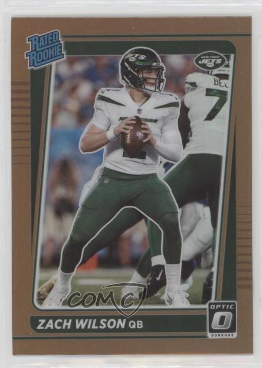 2021 Panini Donruss Optic Rated Rookie Bronze Prizm Zach Wilson #202 11dc