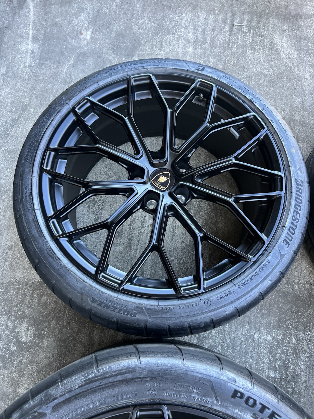 20/21" OEM Lamborghini Revuelto Black Wheels Rims Bridgestone Tires