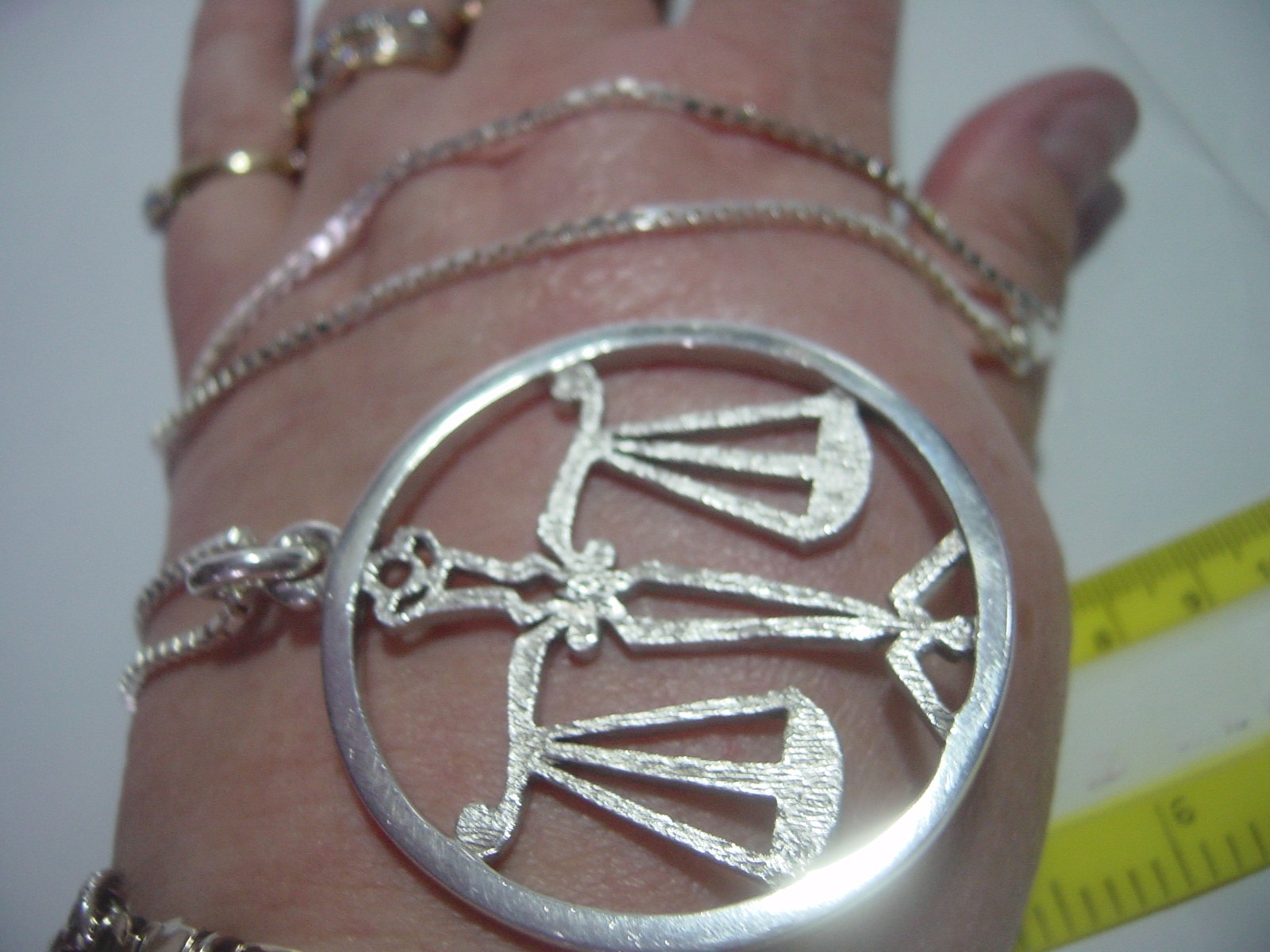 vintage solid silver MASSIVE unique-LIBRA scales … - image 13