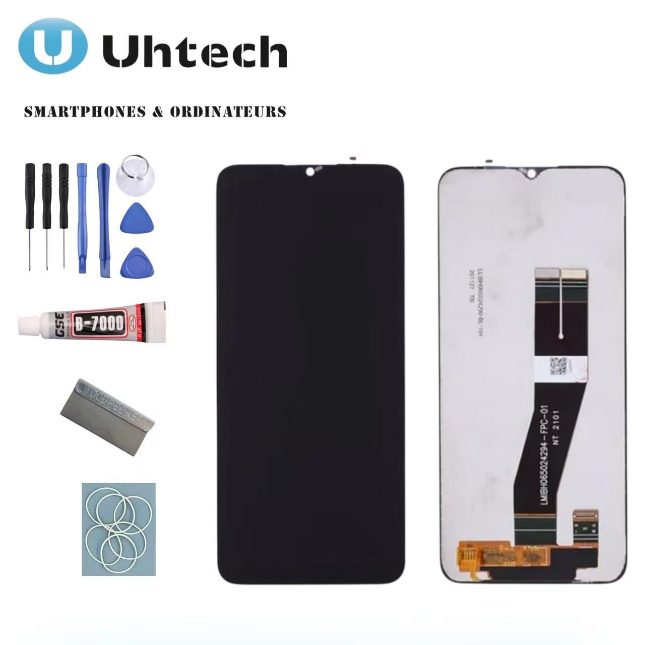 Écran Samsung Galaxy A02s noir bloc afficheur LCD tactile version UE pour rechange