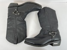 Harley-Davidson Women's Black Leather Biker Motorcycle Harness Boots US 10 91202