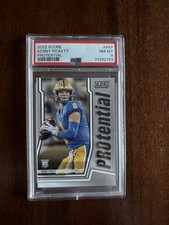 Panini 2022 Score Kenny Pickett Protential P-KP Rookie Insert PSA 8 Graded Card