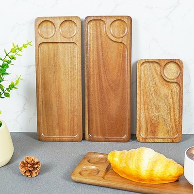 Wooden Tea Coffee Tray Fruit Dessert Candy Tray Wooden Food Tray Tray
