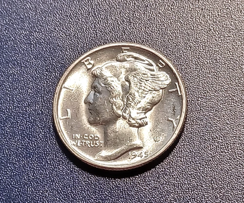 Gem BU 1945-P Mercury Dime