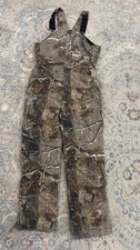 Russell Outdoors Camo Bib Quilted Insulated Overalls Kids XL 18-20 Realtree AP