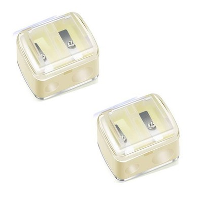 2PCS Make Up Sharpener Duo Double Cosmetic Pencil Eyeliner Lip Eye Liner Eyebrow