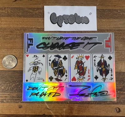 #ad #ad Futura 2000 Playing Card Sticker Sheet Graffiti Art Stash NYC $37.33