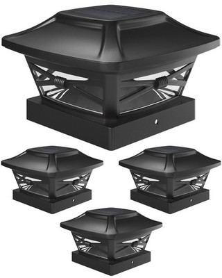 Davinci Lighting Renaissance Solar Outdoor Post Cap Lights - Includes Bases f...